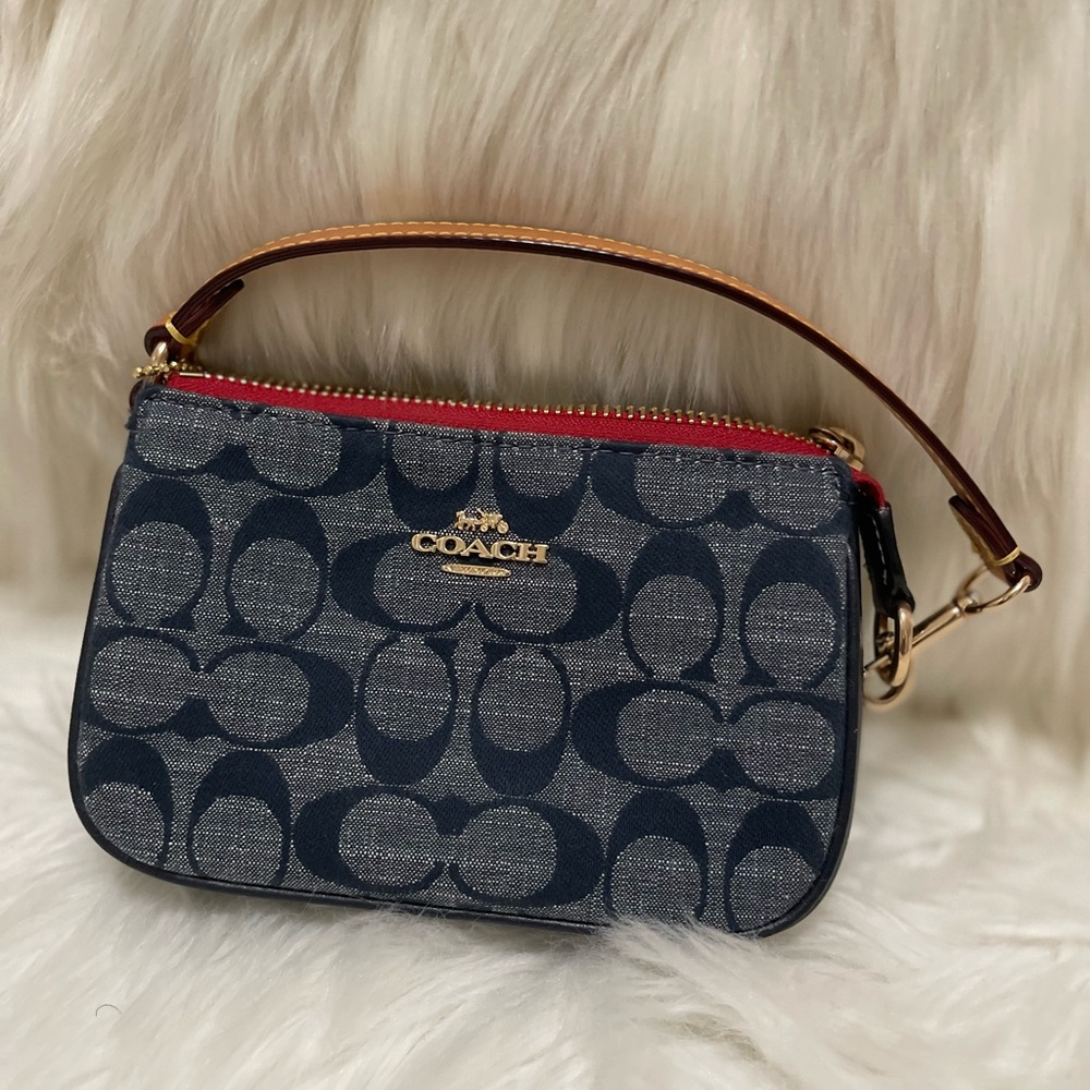 Coach Denim Blue Signature Nolita 15